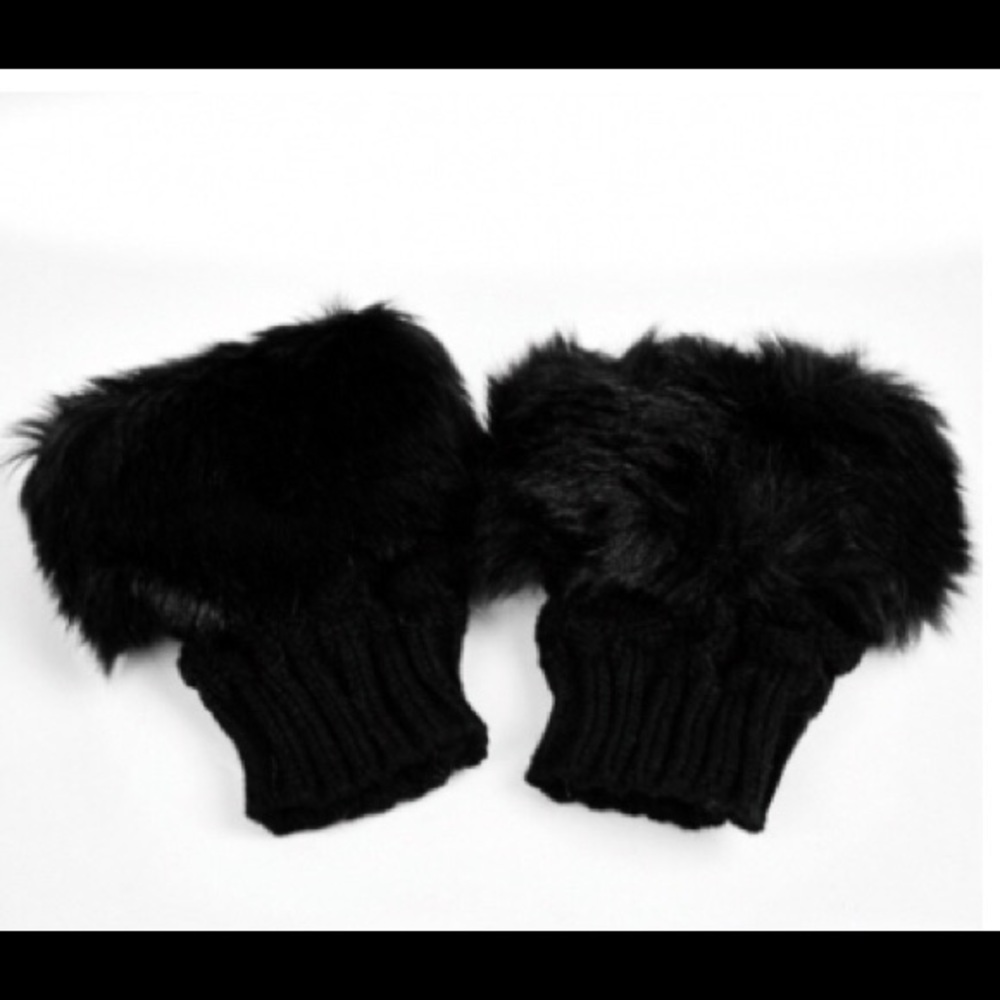 NEW❄️1 Left Black Fingerless Gloves Knit Mitten❄️ - Picture 3 of 3